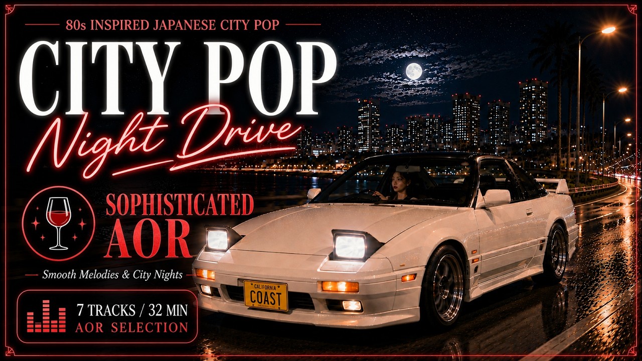 80s Inspired Japanese City Pop 🍷 Sophisticated AOR | Midnight