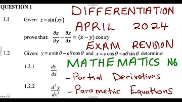 Mathematics N6 Differentiation April 2024 Question 1  @mathszoneafricanmotives  @mathwithlightone
