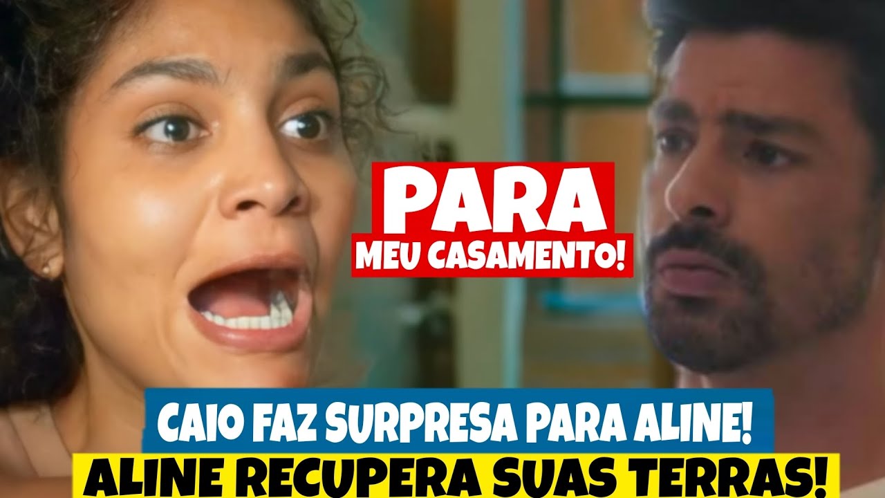 TERRA E PAIXÃO Caio para o casamento e faz surpresa para Aline e Aline recuperar as suas