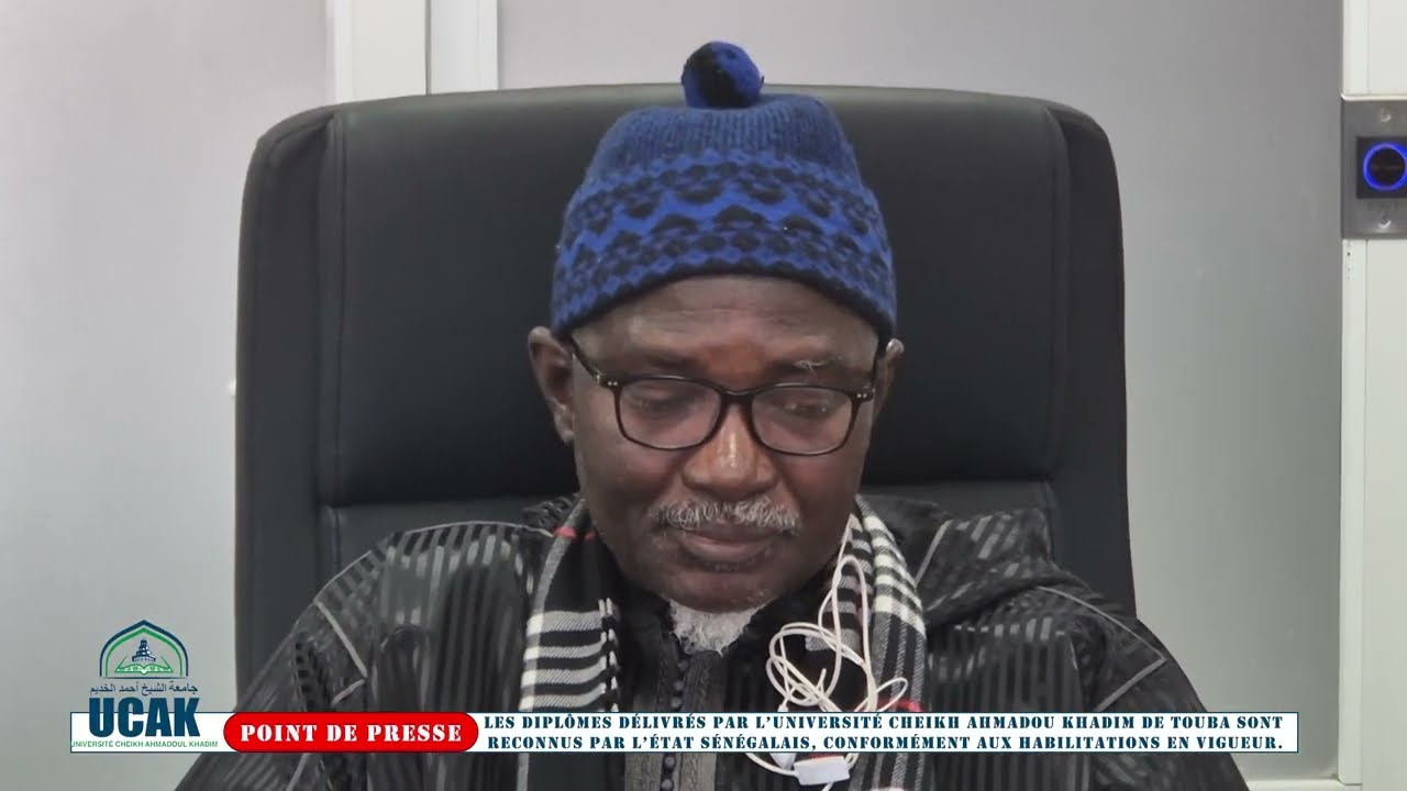 Discours Serigne Ahmadou Badawi Diplômes de l’UCAK Touba :  reconnaissance officielle de l’État