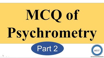 MCQ of Psychrometry Part 2