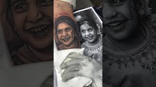 💞🥰Little Girls Beautiful Face Tattoo on Hand #facetattoo #tattoo #ytshorts #shorts screenshot 3