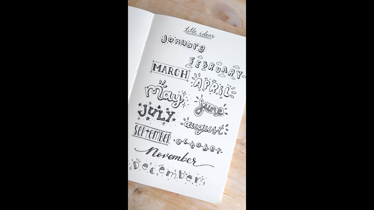 how to write titles | bullet journal header ideas✨ 