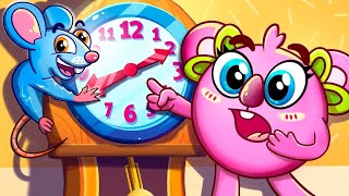 Hickory Dickory Dock Song 😎 | Funny Kids Songs And Nursery Rhymes by Baby Zoo TV