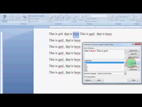 How  Check spelling and grammar   in MS Word 2007
