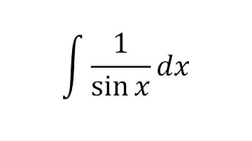 Integral of 1/sinx  (Method#1)