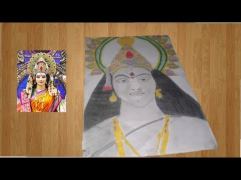 Durga Mata drawing | Part 3 | #youtube #trending #durgamata #abhiart