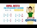 SUMA, RESTA, MULTIPLICACIÓN Y DIVISION DE FRACCIONES Super facil - Para principiantes.