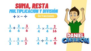 Suma Resta Multiplicación Y Division De Fracciones Super Facil - Para Principiantes