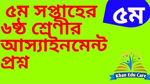 5th week assignment class 6