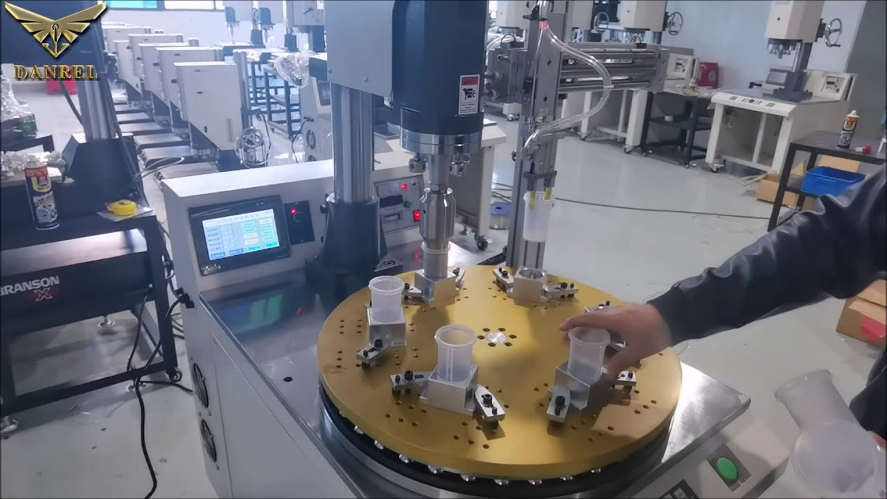 Full Automation Index Rotary Table Ultrasonic Plastic Welding Machine for Filter Cup