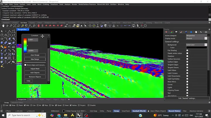 Rhino Reverse Engineering - Following Radii Accurately using surface analysis on meshes