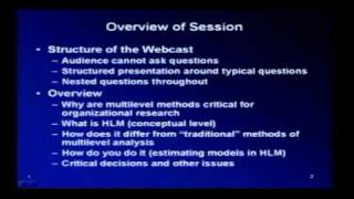 CARMA Presentation - Hierarchical Linear Modeling by Dr. David Hoffman