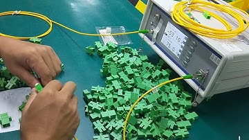 Factory quality test of SC APC simplex fiber optic adapter