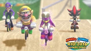 Exclusive Bmx Racing Gameplay - Wiiu - Mario & Sonic At The Rio 2016 Olympic Games