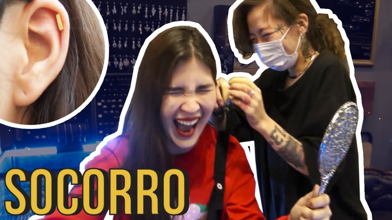 FIZ MEU PRIMEIRO PIERCING NA COREIA (ORELHA/HÉLIX)