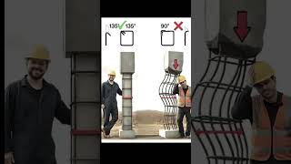 🔩 Why 135° Hooks Matter in Reinforcement! 🏗️ #civilengineering #construction #engineeringdesign