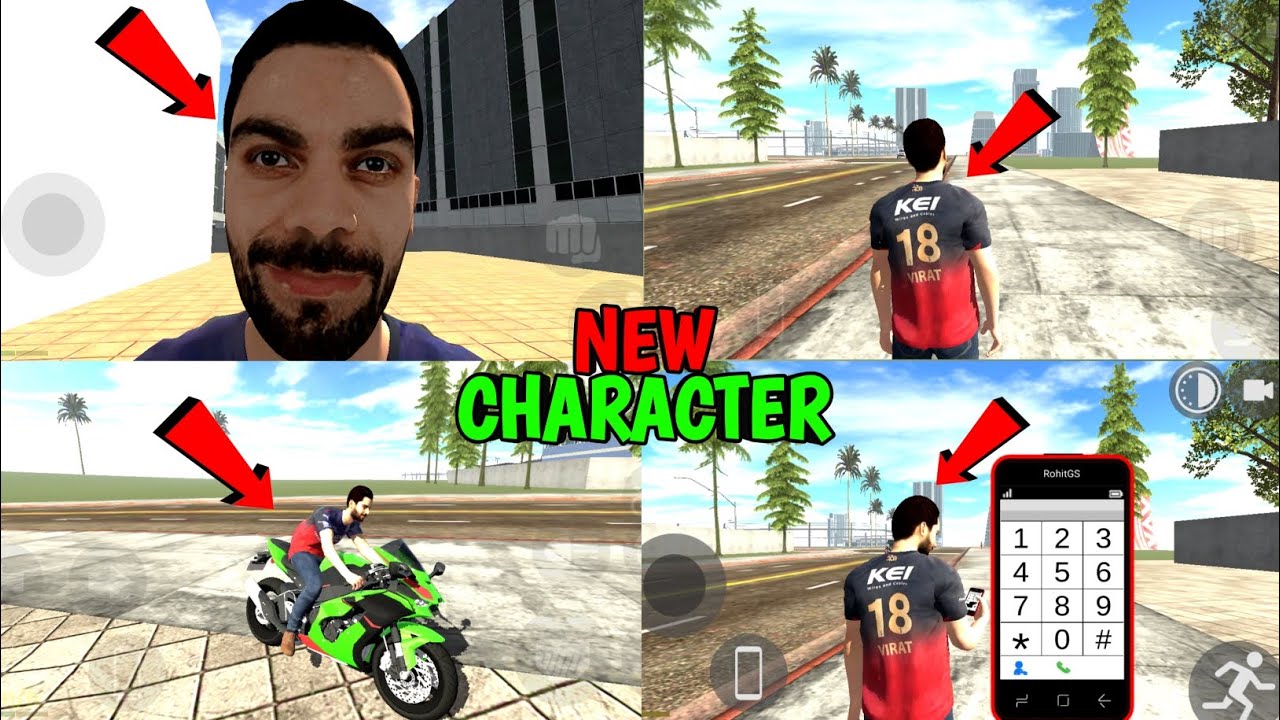 Virat Kohli Character Cheat Code Number In Indian Bike Driving 3D