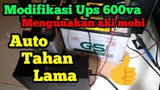 Cara modifikasi UPS dengan aki mobil