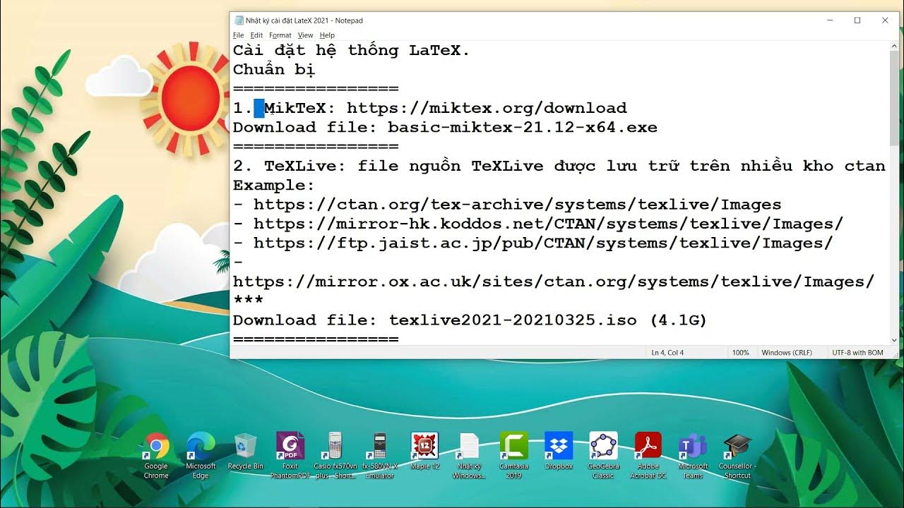 CÀI ĐẶT MIKTEX 2021 VÀ TEXLIVE 2021 SONG SONG YouTube