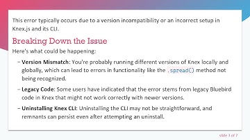 Resolving the Knex Migration Error .spread() - A Step-by-Step Guide