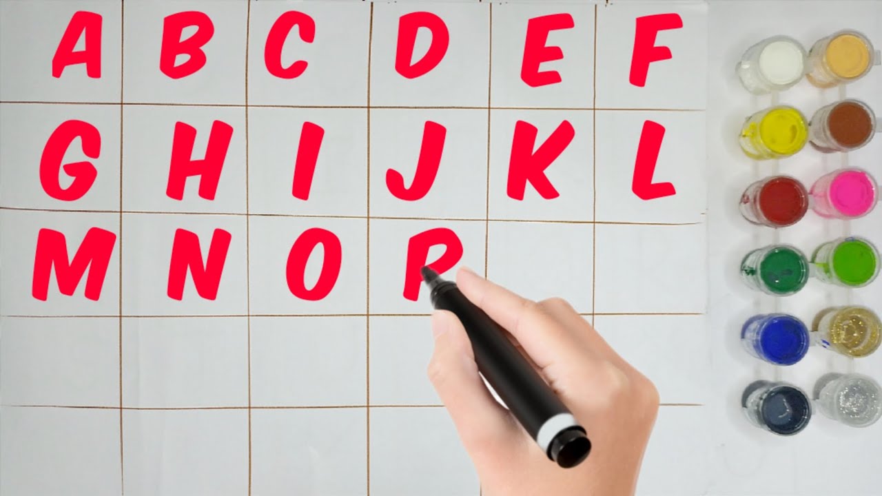 write abcd with colour name | a for apple b for ball | write english ...