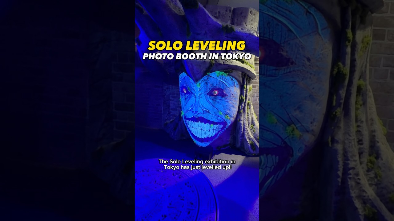 These SOLO LEVELING PHOTO BOOTHS in Tokyo are so cool!!😱 #PR #sololeveling #japan