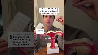 if you notice bleeding while using boric acid, stop using them and reach out to your healthcare Information