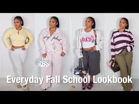 BACK TO SCHOOL FALL EVERYDAY Lookbook/ Haul 🍂 ✏️📚🎀 ( streetwear, casual ) SHEIN