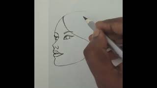 How To Draw A Simple Face #shorts #youtubeshorts #short #pencildrawing #artwork #drawing  EP.1