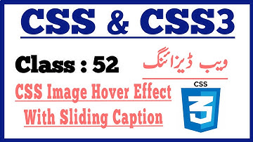 CSS Image Hover Effect With Sliding Caption || Web Designing Full Course in Hindi || Class 52