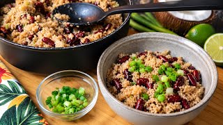 Caribbean Style Coconut Rice & Peas (Beans) | One Pot, Flavor Packet & Easy