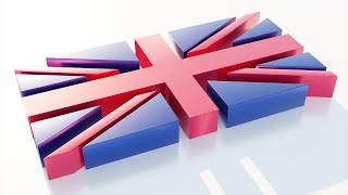 British National Anthem with Union Jack flag animation (Rendered in Blender 3D). United Kingdom