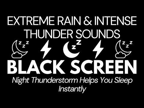 Night Thunderstorm Helps You Sleep Instantly | Extreme Rain on Tin Roof & Intense Thunder Sounds
