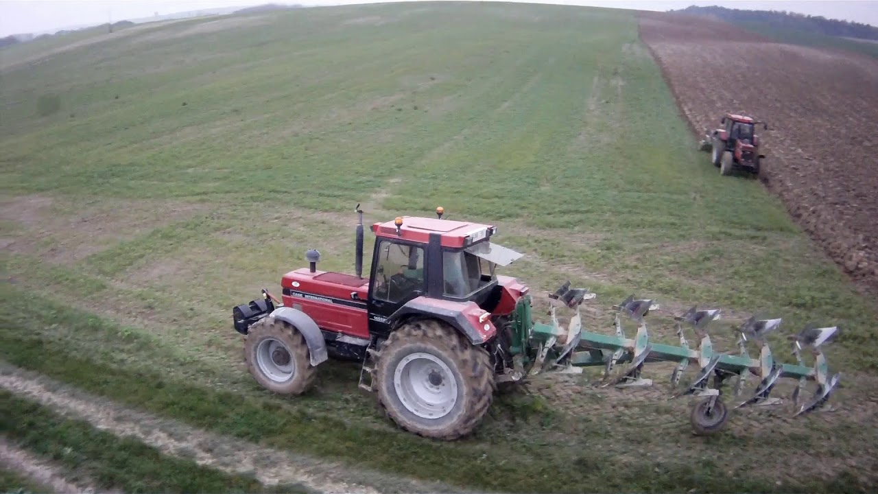 CASE IH 1455 XL et 1255 XL au labour d' hiver  100% Pure sound