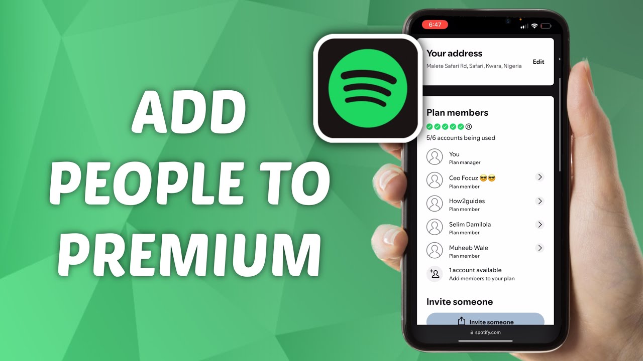 How to Add Someone to Spotify Premium