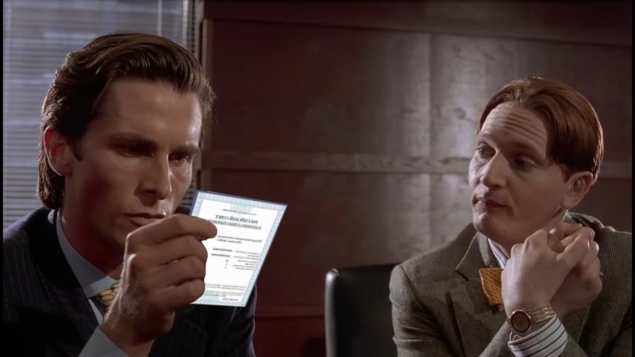 Патрик Бейтман хвастается дипломом олимпиады по математике - YouTube