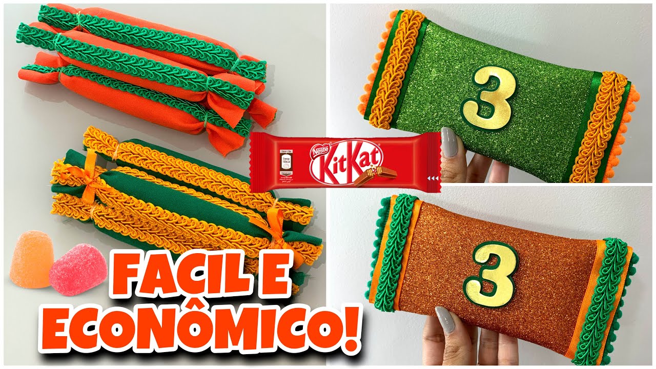 PERSONALIZADOS DE LUXO DE UM JEITO FÁCIL E ECONÔMICO *kit kat e jujuba*