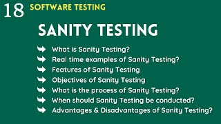 QA manual testing tutorial for beginners | what is sanity testing in manual testing | sanity testing