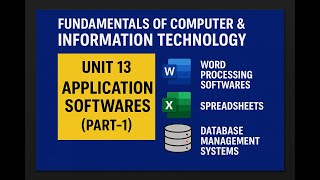 Fundamentals of Computer & IT – Unit 13: Application Software (Part–1) | Word, Excel, DBMS Explained screenshot 2