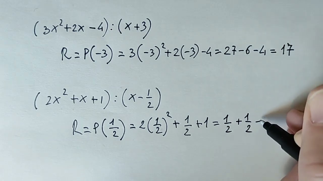 Algebra 25   Teorema del resto