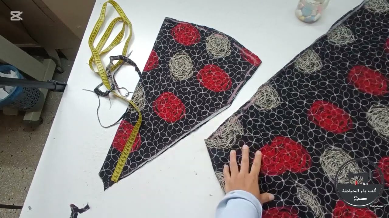 تفصيل وخياطة كسوة كلوش بكم غاكلون بأسهل طريقة