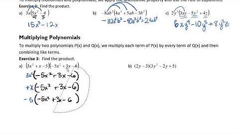 Multiplying Polynomials Part 1 of 3