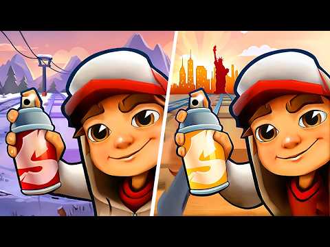 Subway Surfers World Tour Winter Xtreme Vs New York Subway Surfers New Update Subway Surf Game 