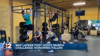Michigan State Police host Murph Challenge to honor fallen trooper Michigan State Police Honors Fallen Troopers
