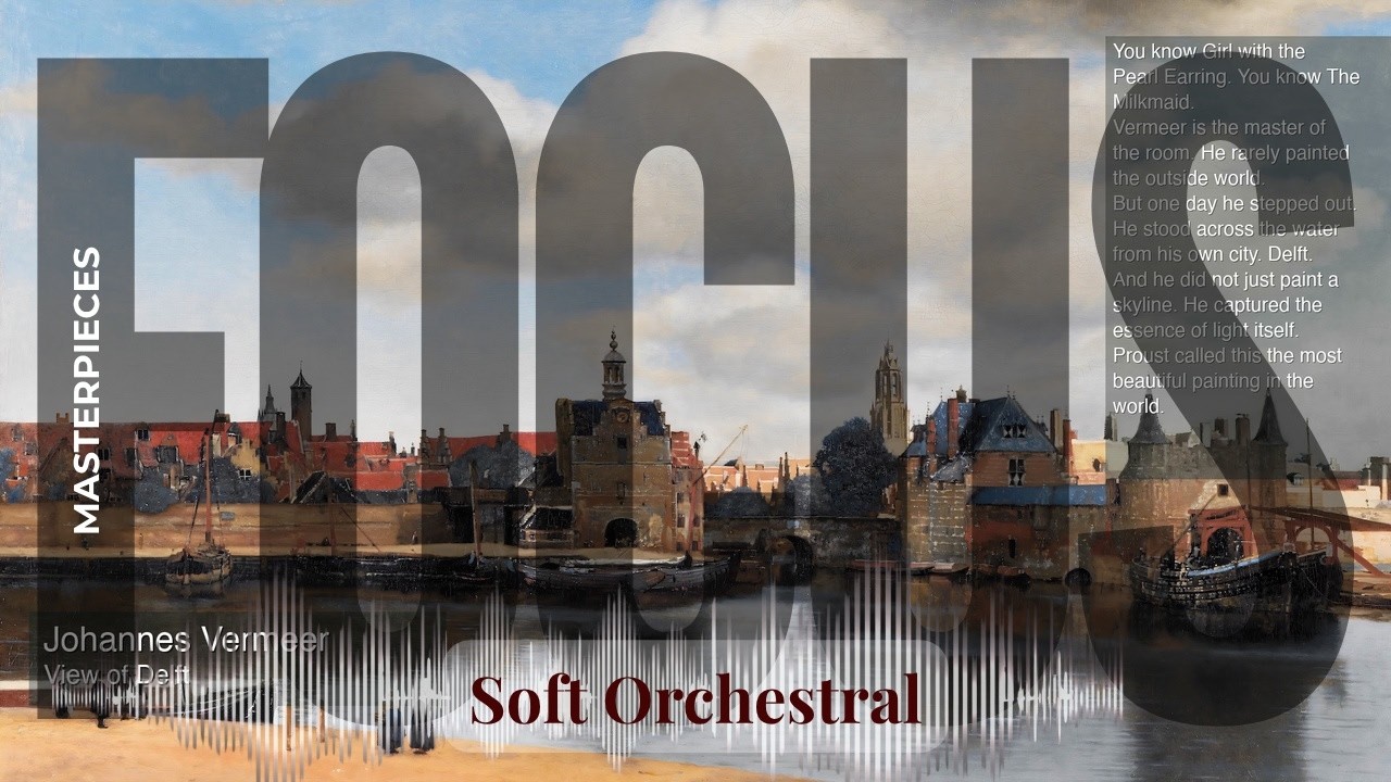 Focus - Soft Orchestral with Old Masters | Vermeer · View of Delft & others