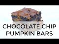 Gluten-Free  Chocolate Chip Pumpkin Bars | Clean & Delicious