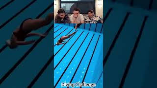Reaction  When You Face The Diving Challengedivingchallengeswimmingpoolreaction