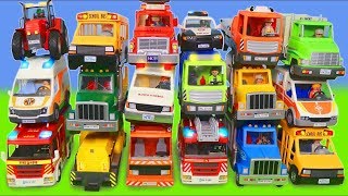 Koparki, Koparka, ciężarówka zabawki, dźwig Bagrownica, Ciągnik - straż pożarna - Toy Cars Vehicles