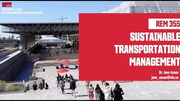 REM 355 SUSTAINABLE TRANSPORTATION MANAGEMENT